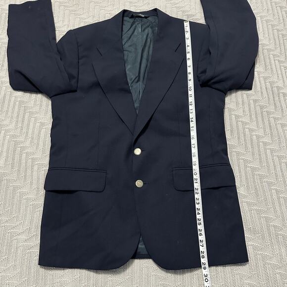 Vintage Burberry navy two button blazer size 40R - Picture 10 of 12